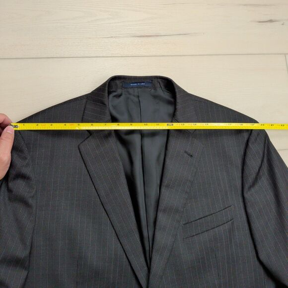 Loro Piana Joseph Abboud Blazer Sport Jacket Mens 44R Super 130's Wool Black - Picture 13 of 16